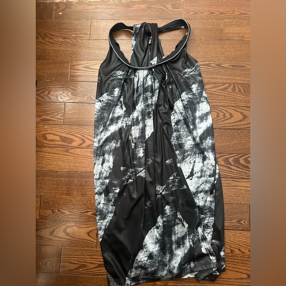 Black and White Patterned Dress